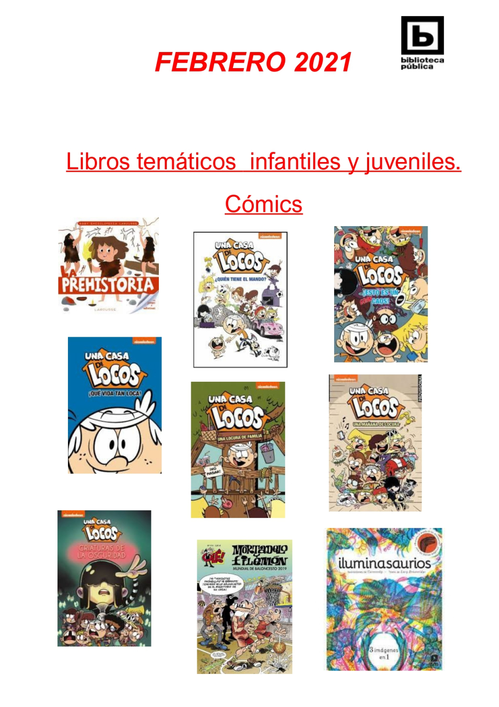 Novedades Infantiles/Juveniles febrero 2021