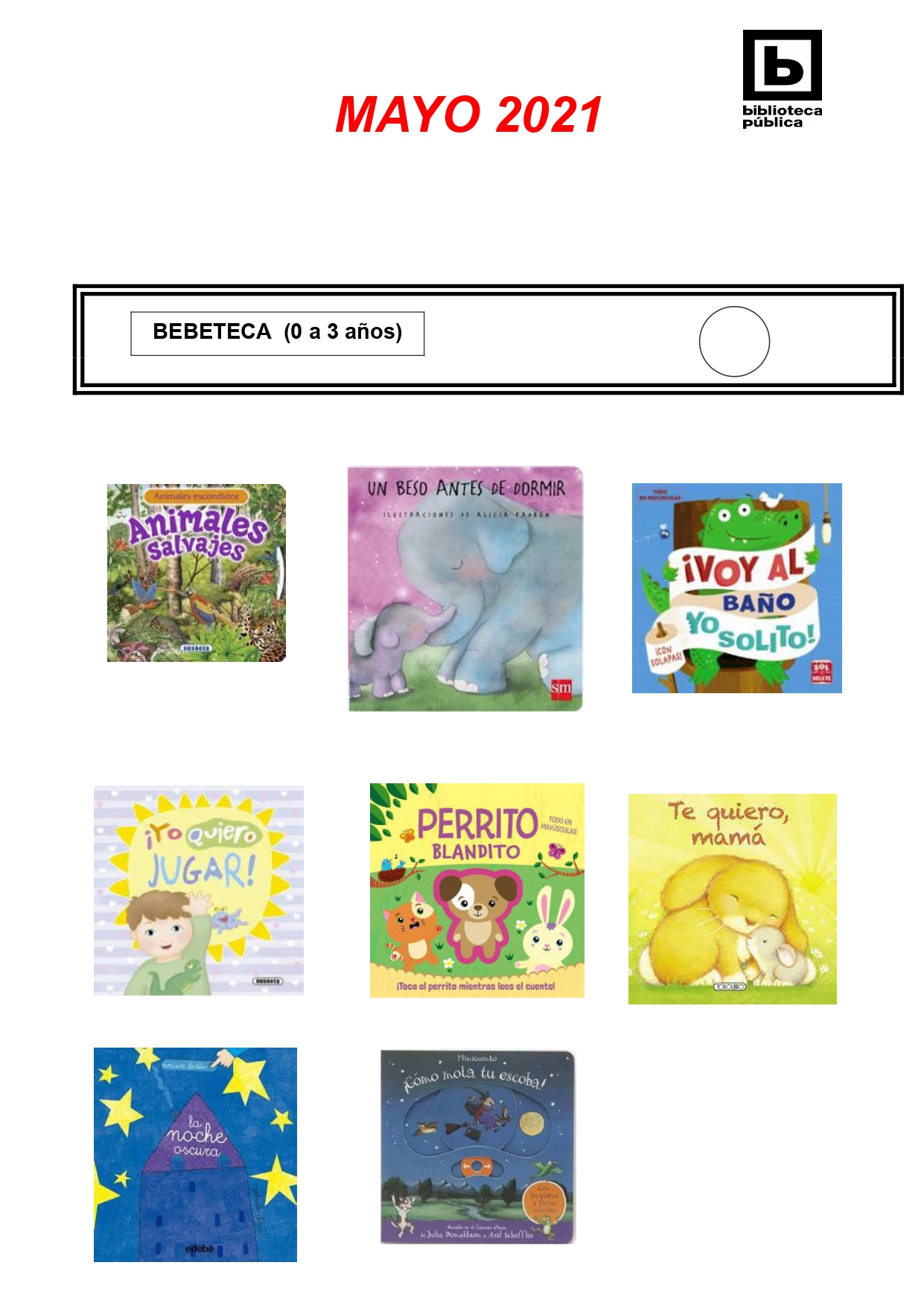 NOVEDADES INFANTILES MAYO 2021