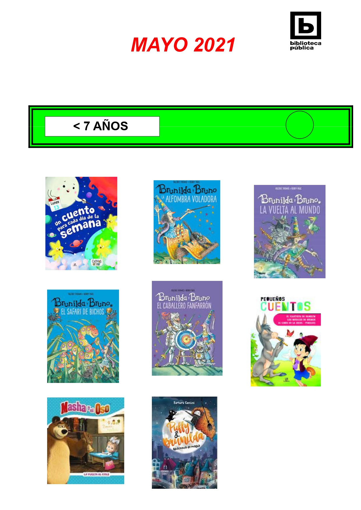 NOVEDADES INFANTILES MAYO 2021