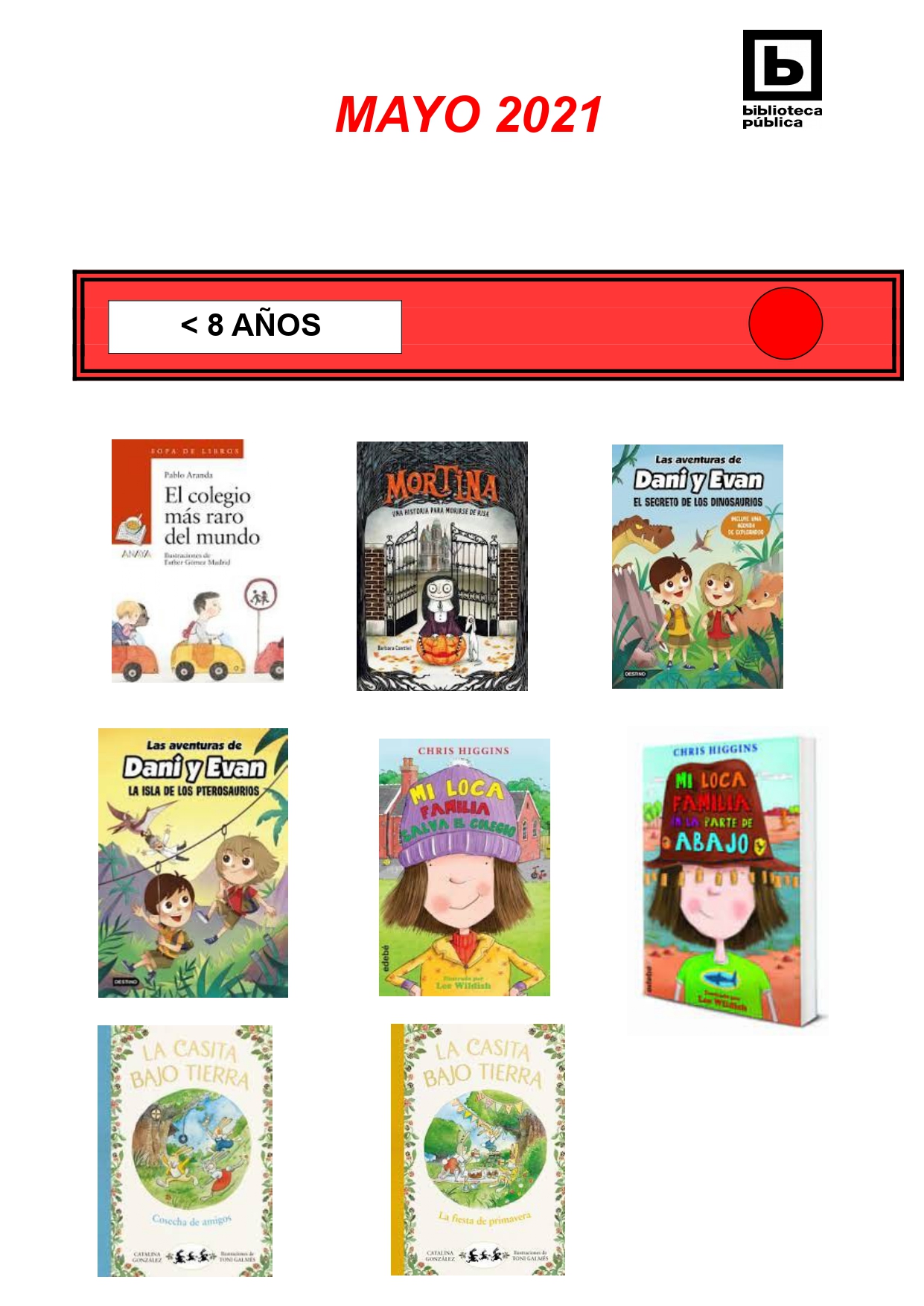 NOVEDADES INFANTILES MAYO 2021