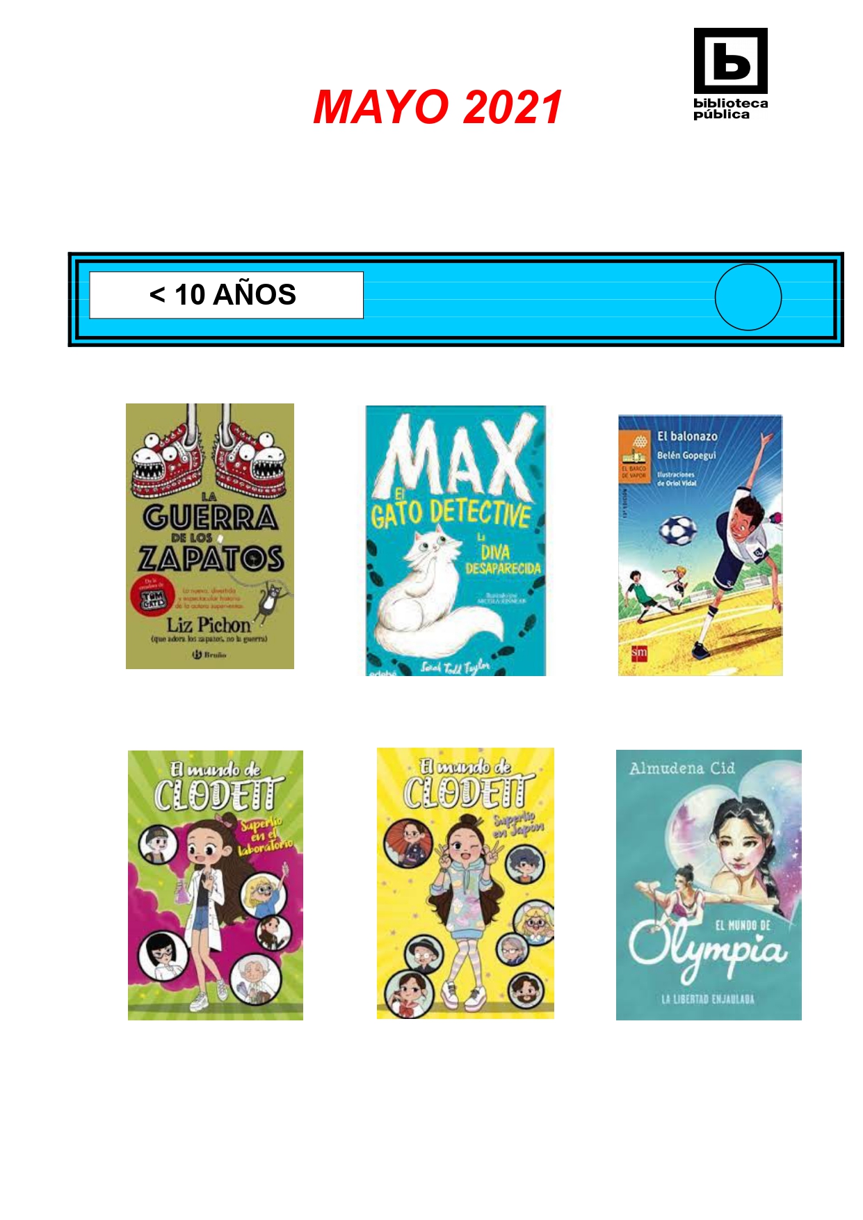 NOVEDADES INFANTILES MAYO 2021