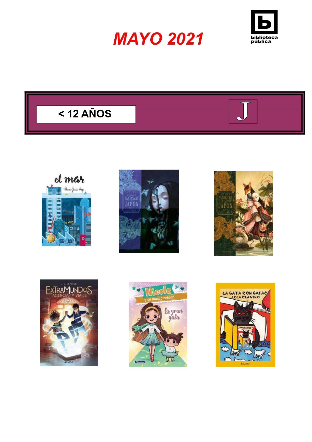 NOVEDADES INFANTILES MAYO 2021