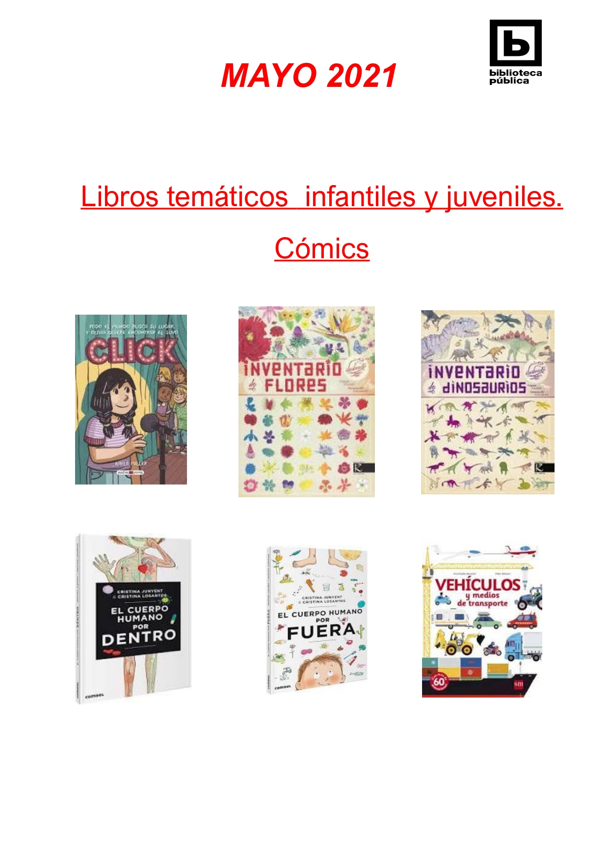 NOVEDADES INFANTILES MAYO 2021