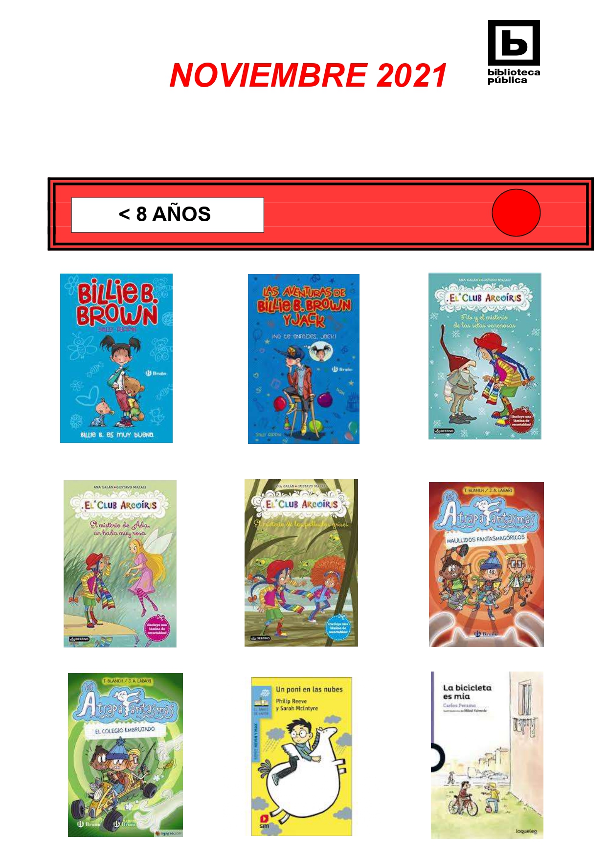 NOVEDADES INFANTILES NOVIEMBRE 2021