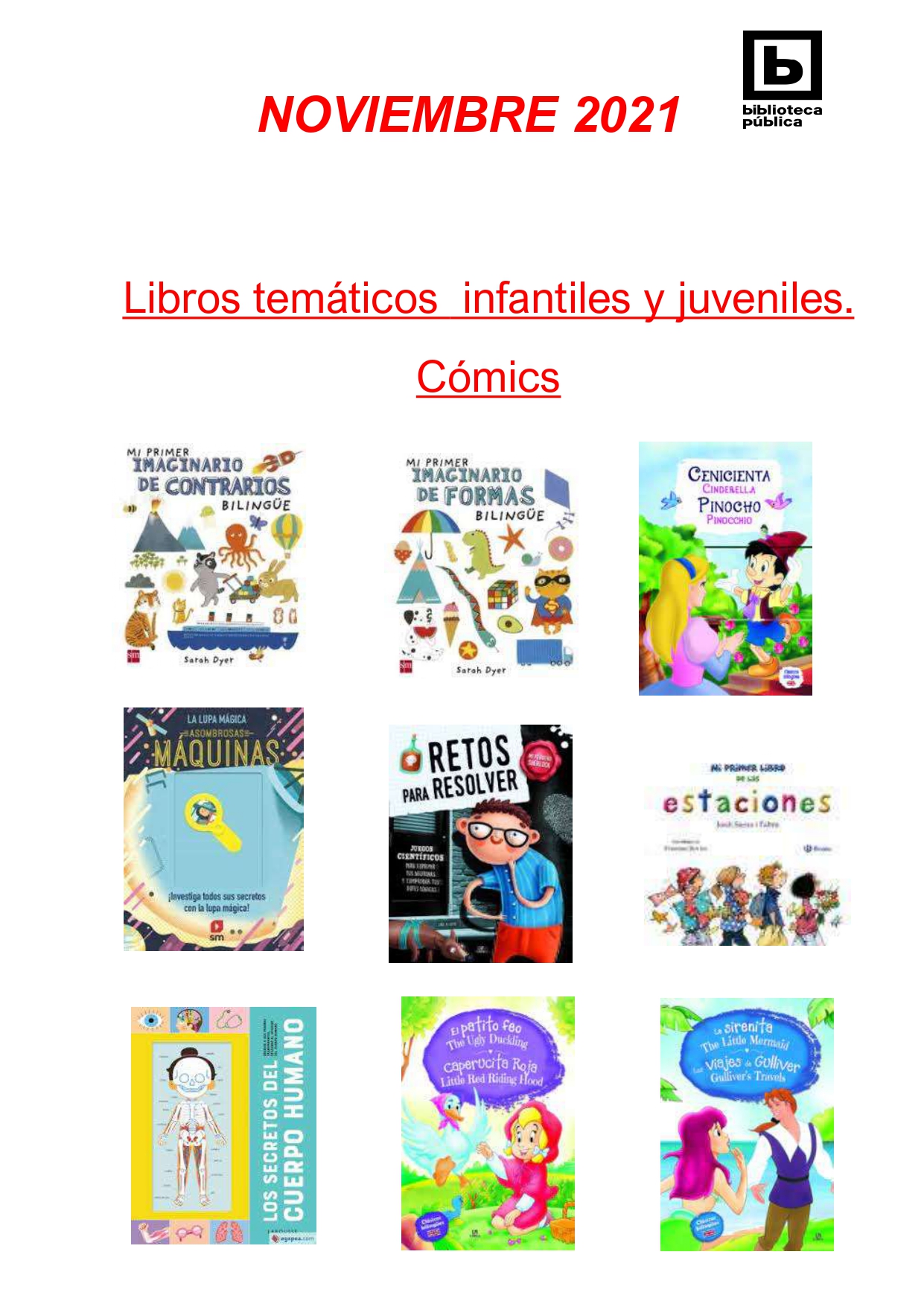 NOVEDADES INFANTILES NOVIEMBRE 2021