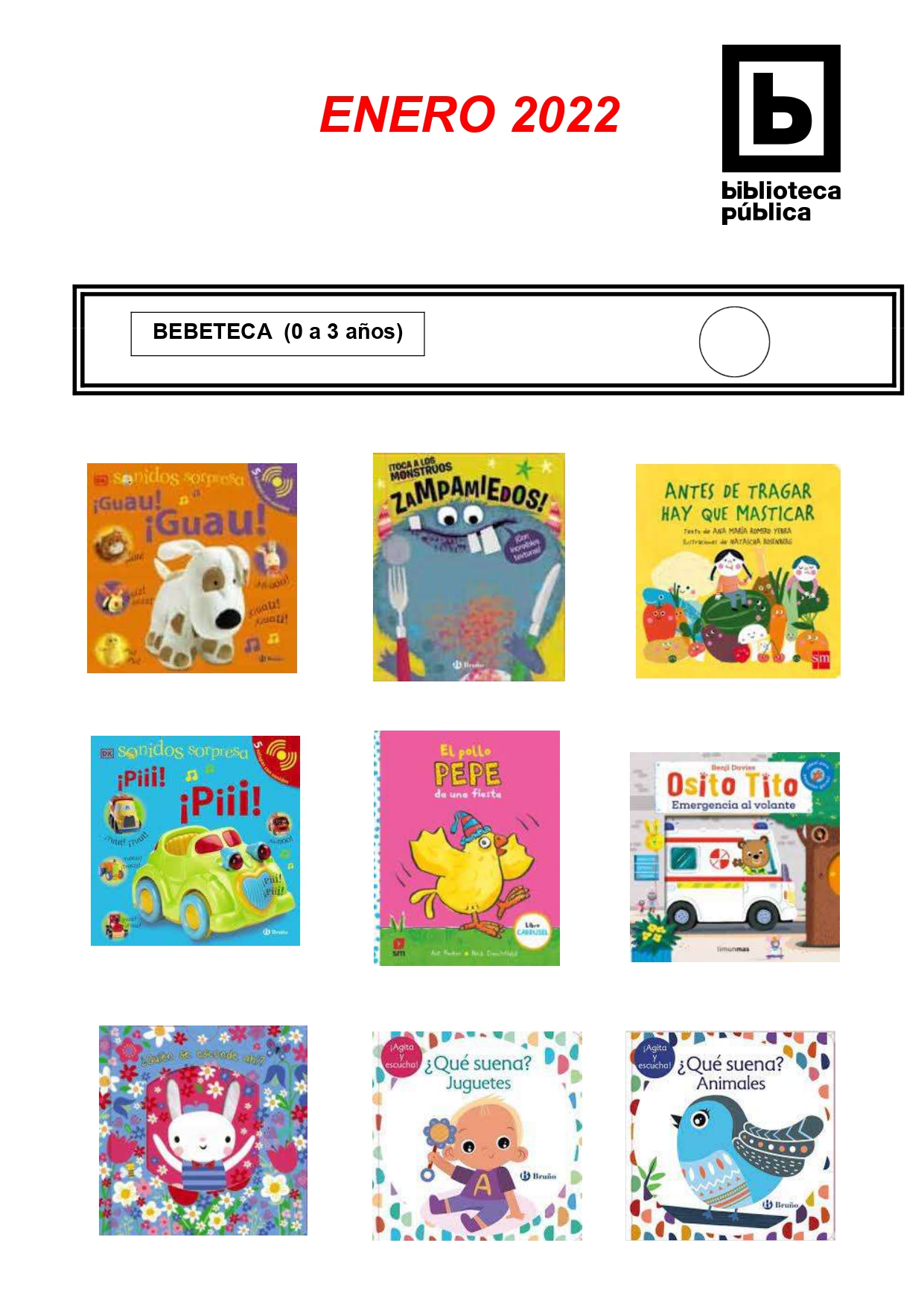 Novedades infantiles / juveniles de enero 2022