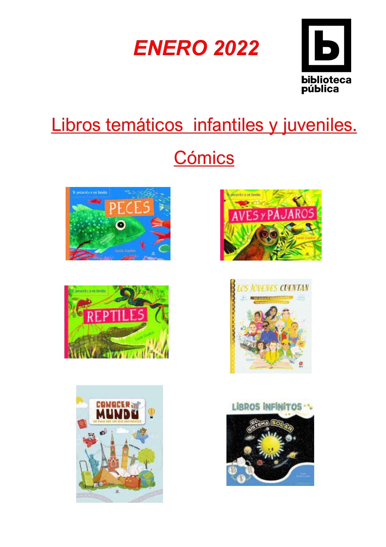 Novedades infantiles / juveniles de enero 2022