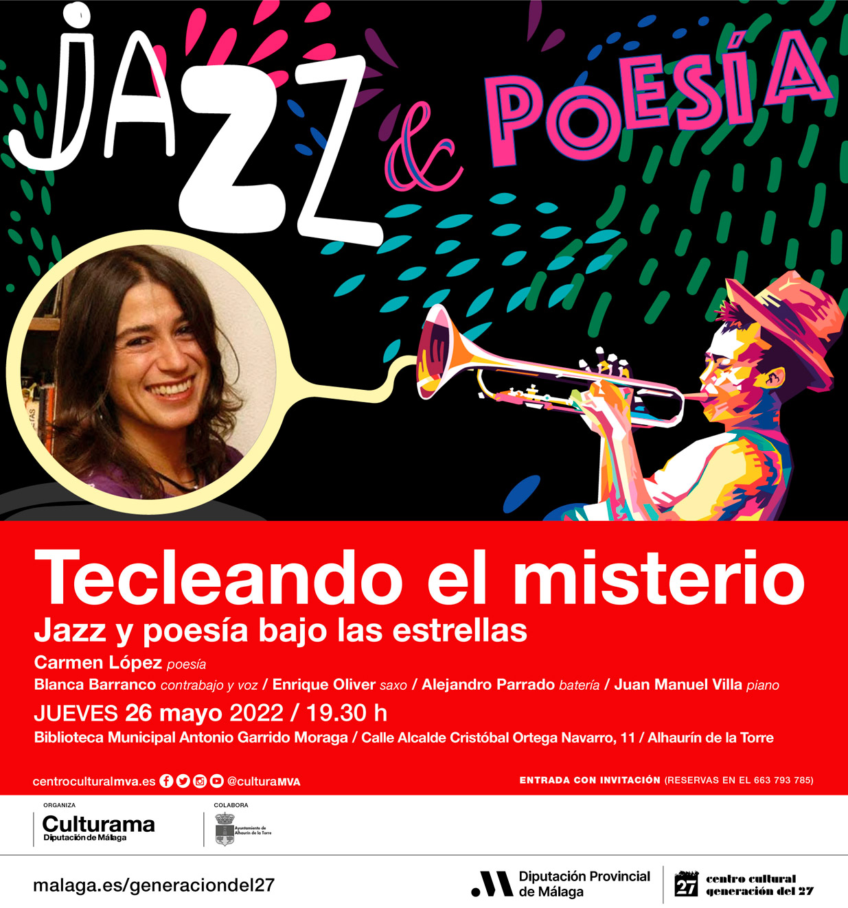 26 de mayo - JAZZ & POESÍA - Tecleando el misterio. Jazz y poesía bajo las estrellas