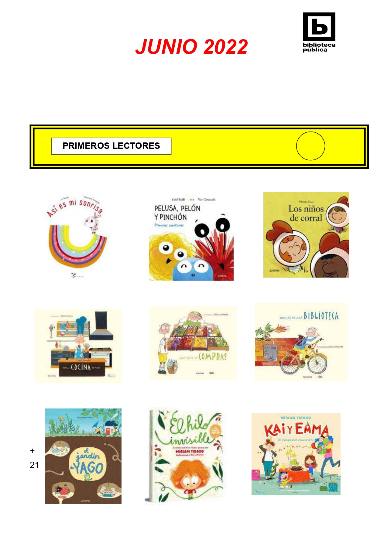 NOVEDADES INFANTILES JUNIO