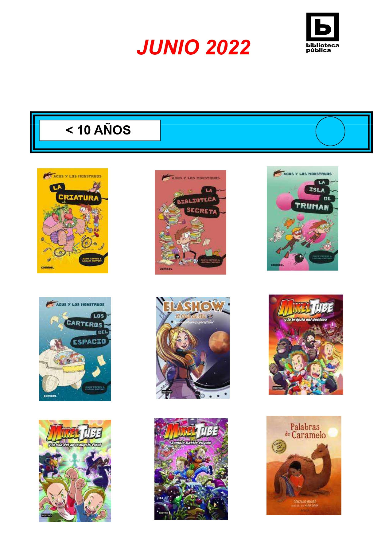 NOVEDADES INFANTILES JUNIO