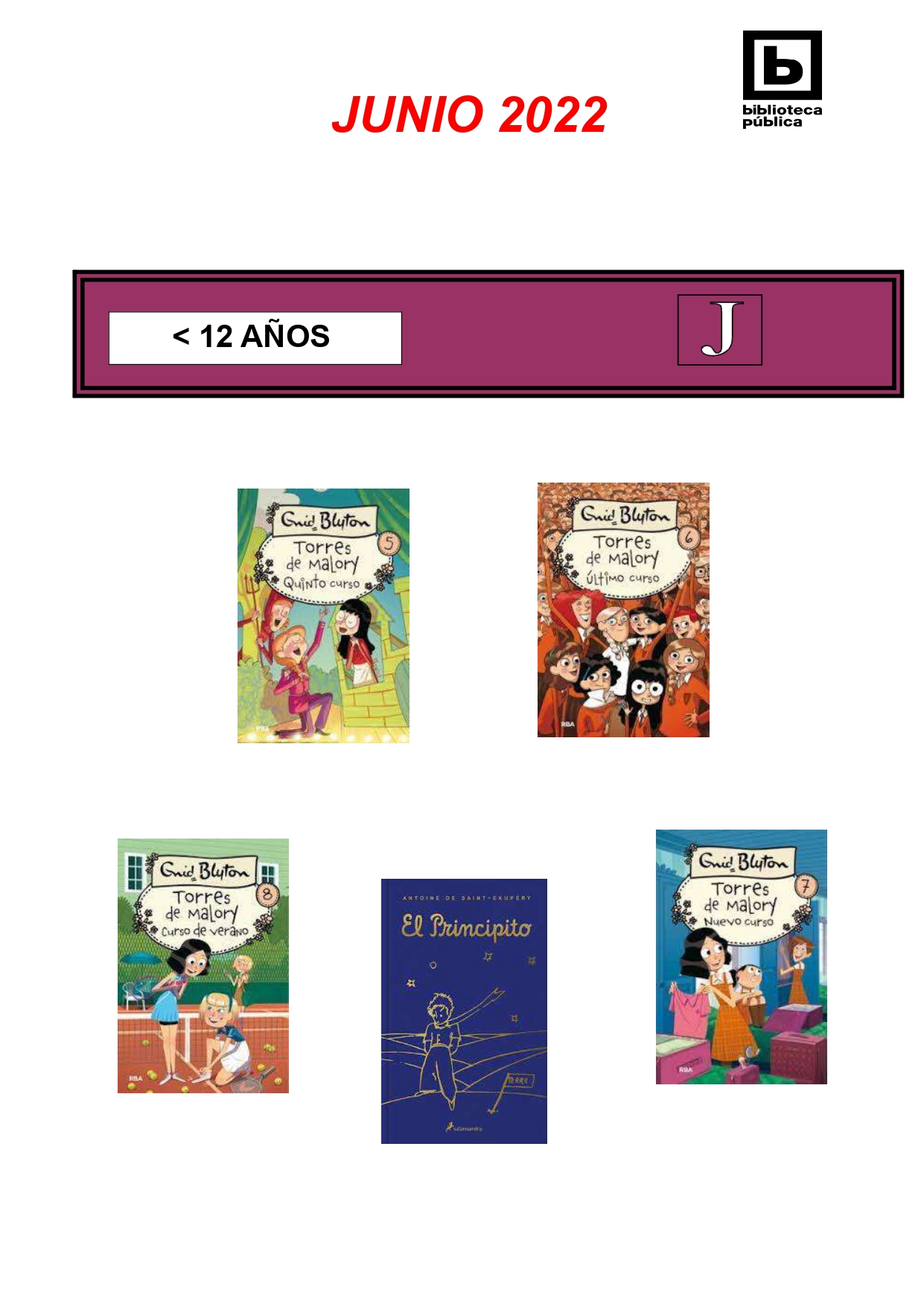 NOVEDADES INFANTILES JUNIO