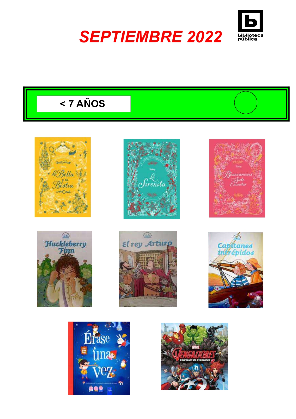 NOVEDADES INFANTILES SEPTIEMBRE 2022