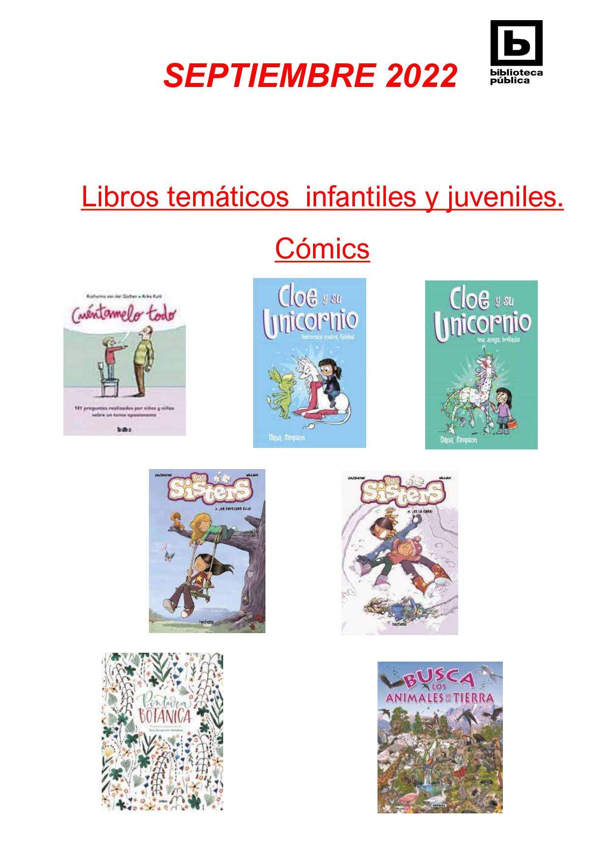 NOVEDADES INFANTILES SEPTIEMBRE 2022