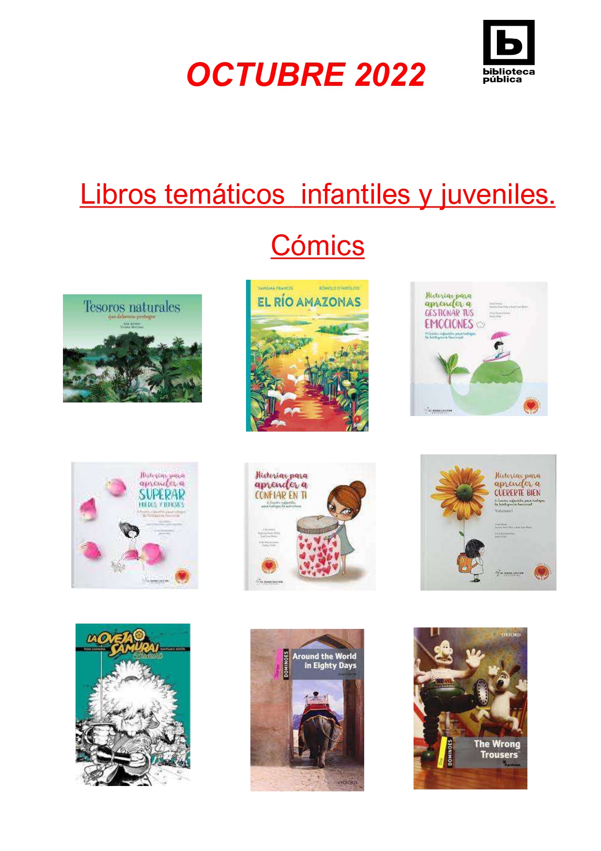 NOVEDADES INFANTILES OCTUBRE 2022