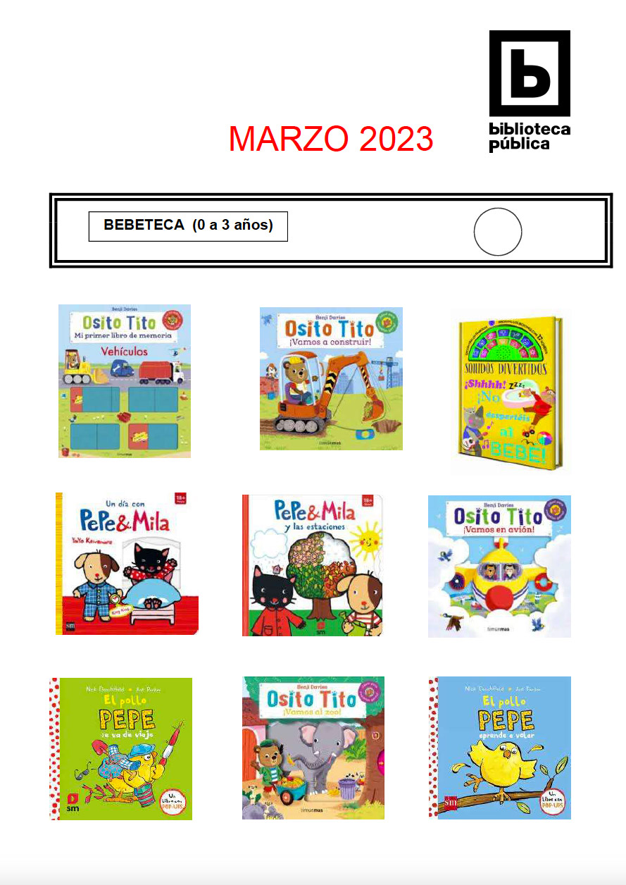 Novedades infantiles / juveniles de marzo 2023