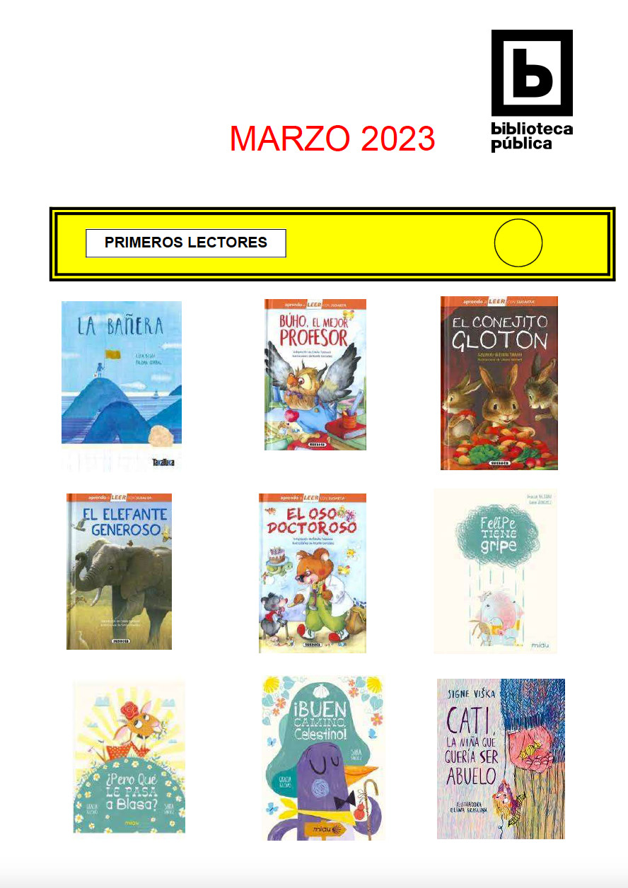 Novedades infantiles / juveniles de marzo 2023