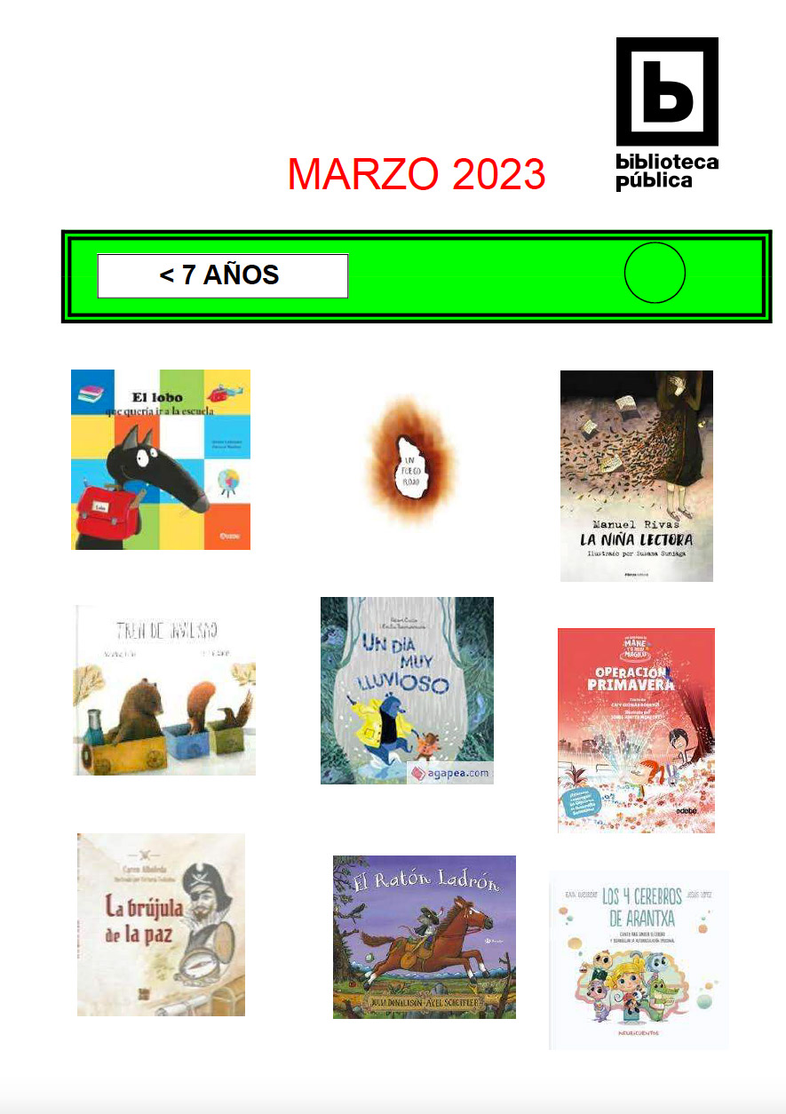 Novedades infantiles / juveniles de marzo 2023