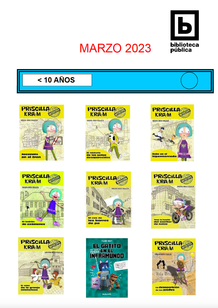 Novedades infantiles / juveniles de marzo 2023