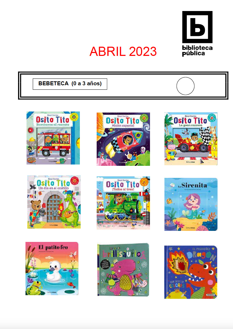 Novedades infantiles juveniles de abril 2023