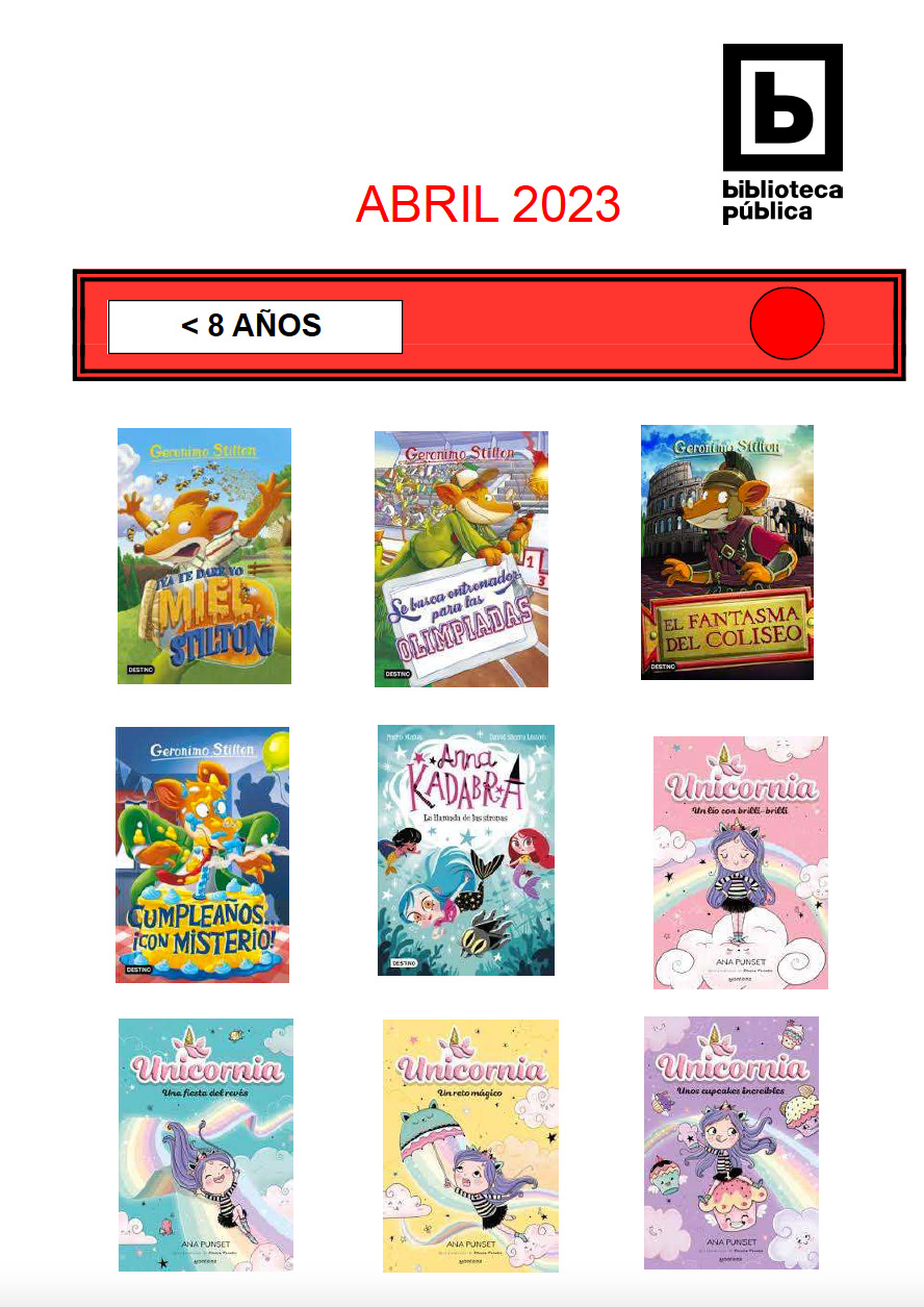 Novedades infantiles juveniles de abril 2023