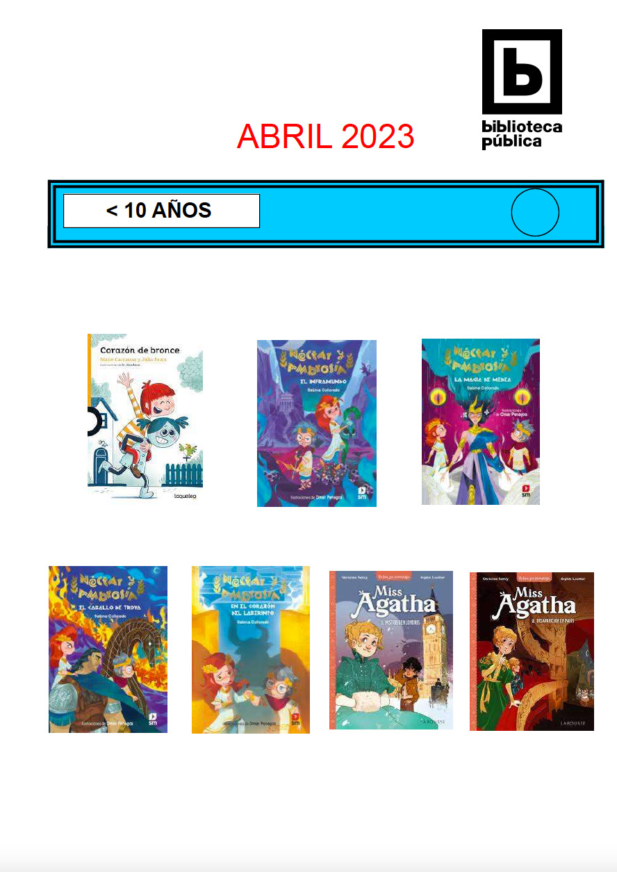 Novedades infantiles juveniles de abril 2023