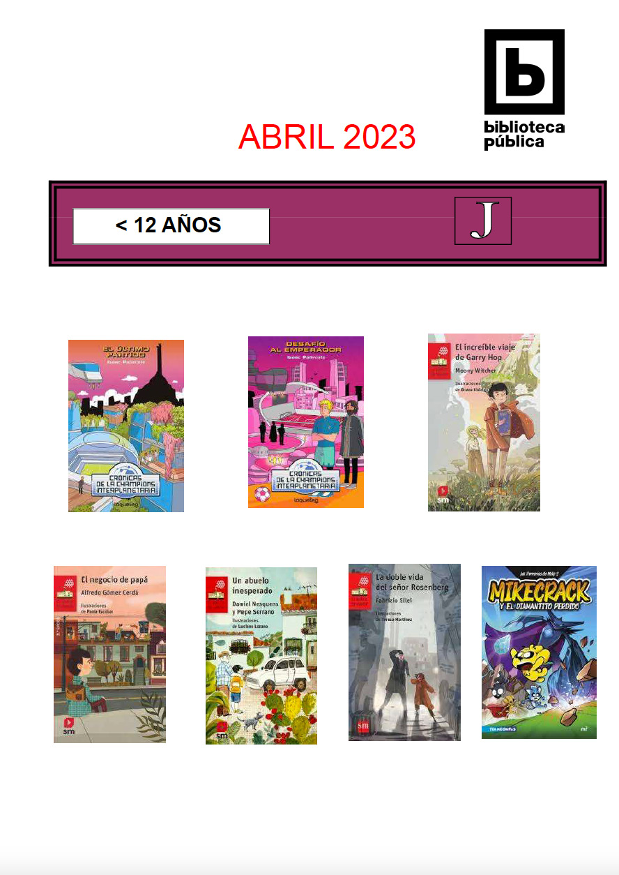 Novedades infantiles juveniles de abril 2023