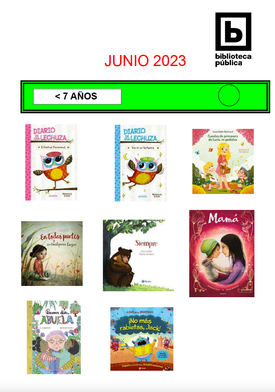 NOVEDADES INFANTILES JUNIO 2023