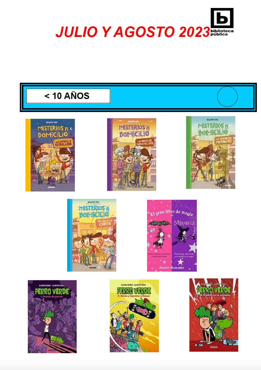 NOVEDADES INFANTILES JULIO Y AGOSTO 2023