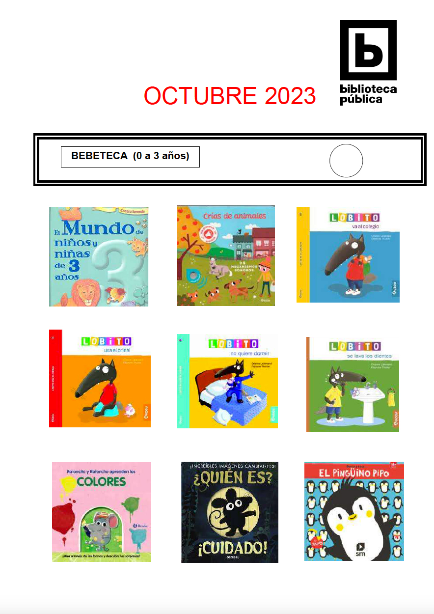 NOVEDADES INFANTIL JUVENIL OCTUBRE 2023