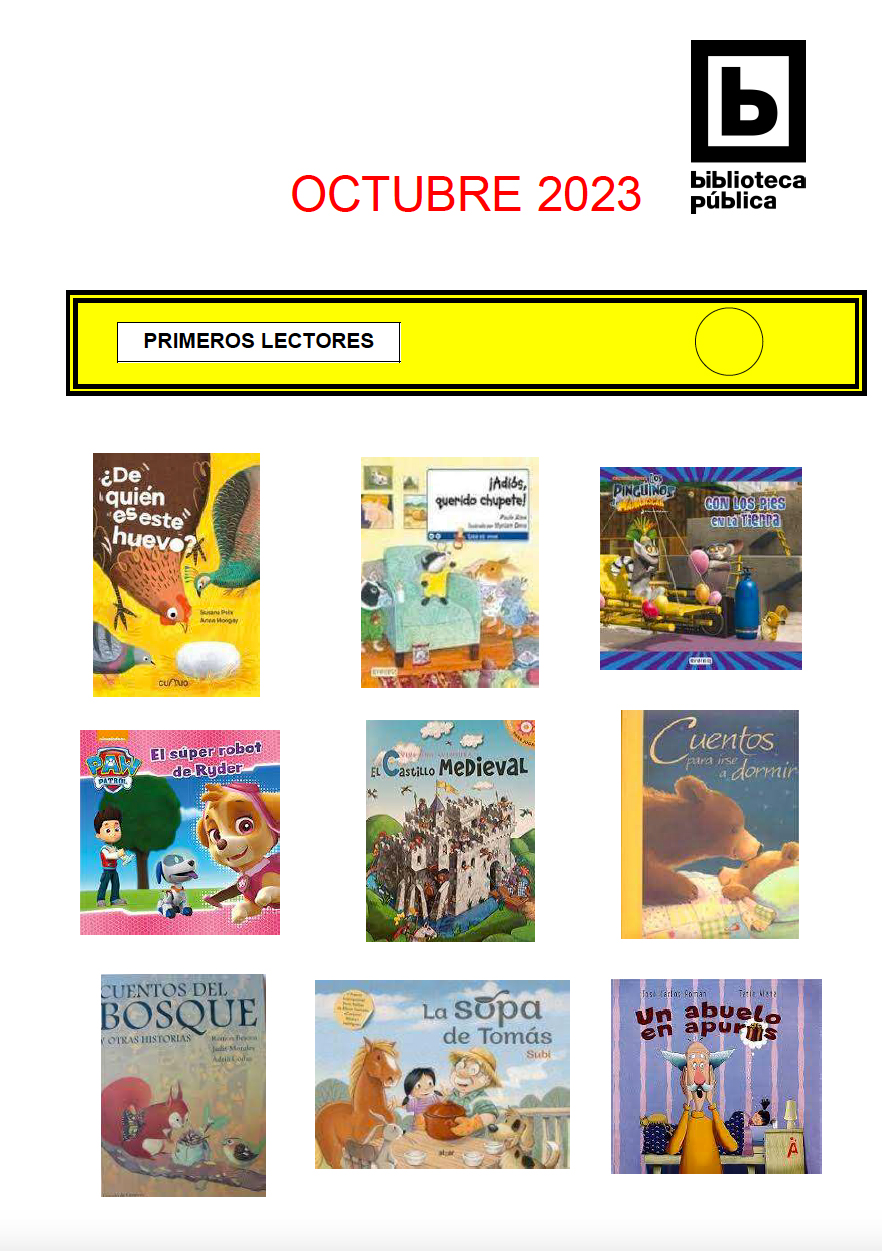 NOVEDADES INFANTIL JUVENIL OCTUBRE 2023