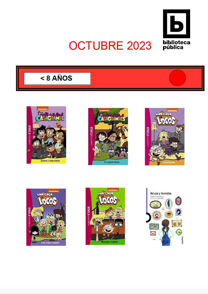 NOVEDADES INFANTIL JUVENIL OCTUBRE 2023