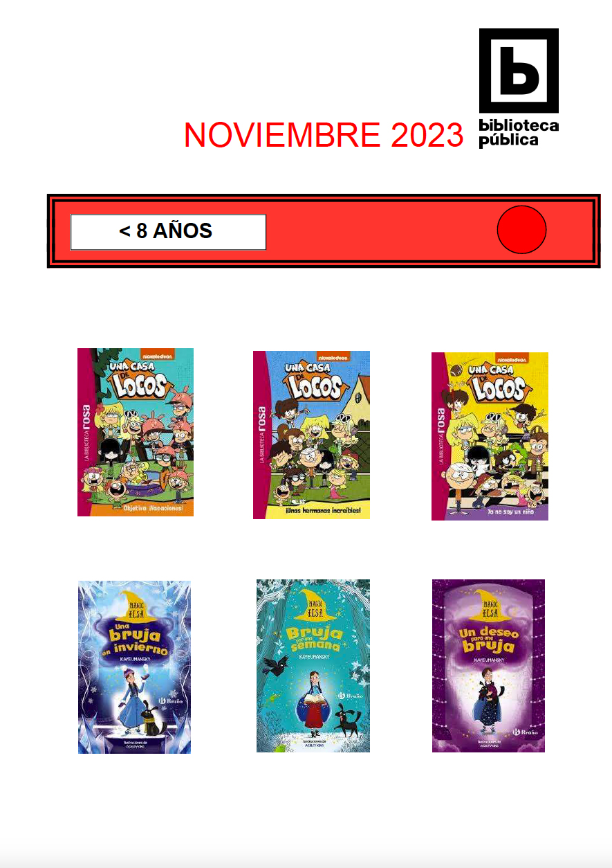 NOVEDADES INFANTIL JUVENIL NOVIEMBRE 2023