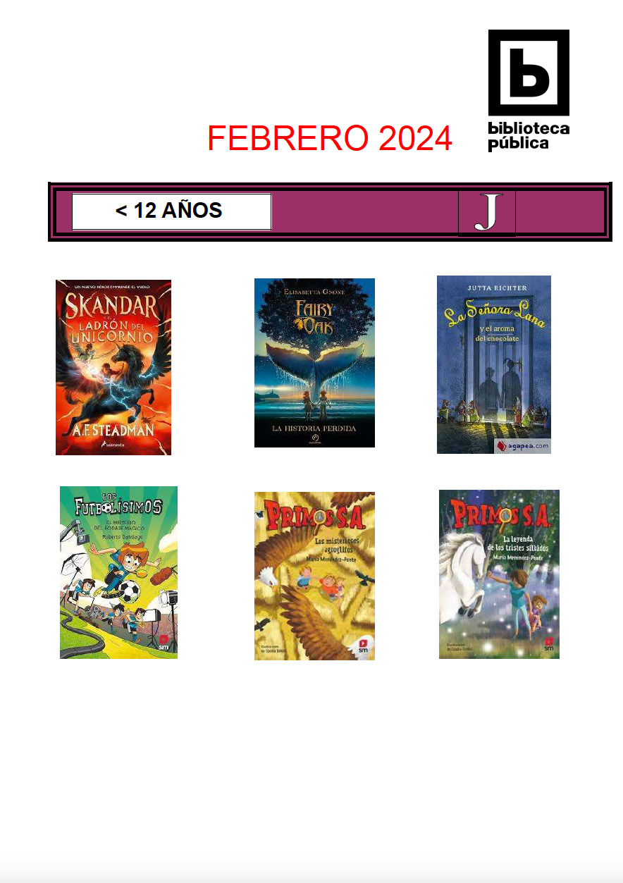 NOVEDADES INFANTILES FEBRERO 2024