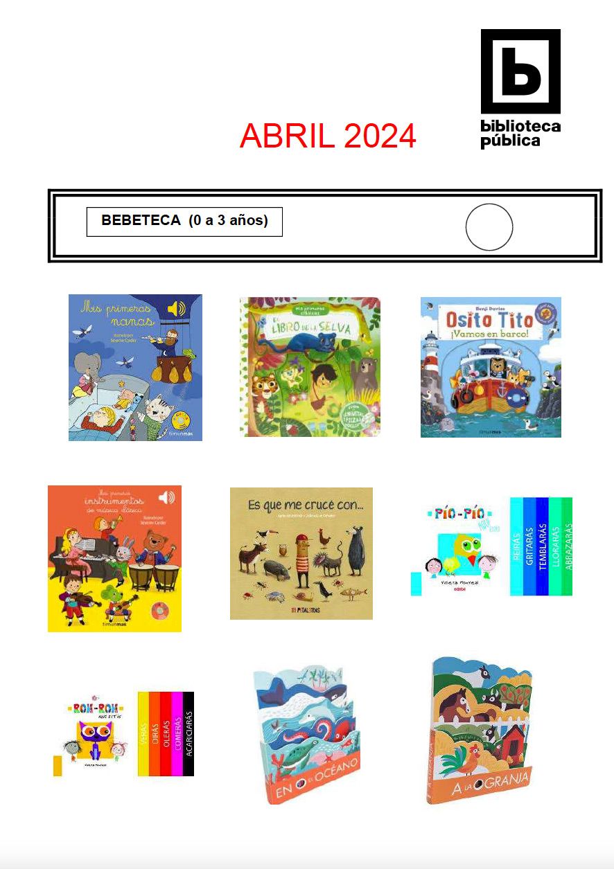 NOVEDADES INFANTILES ABRIL 2024