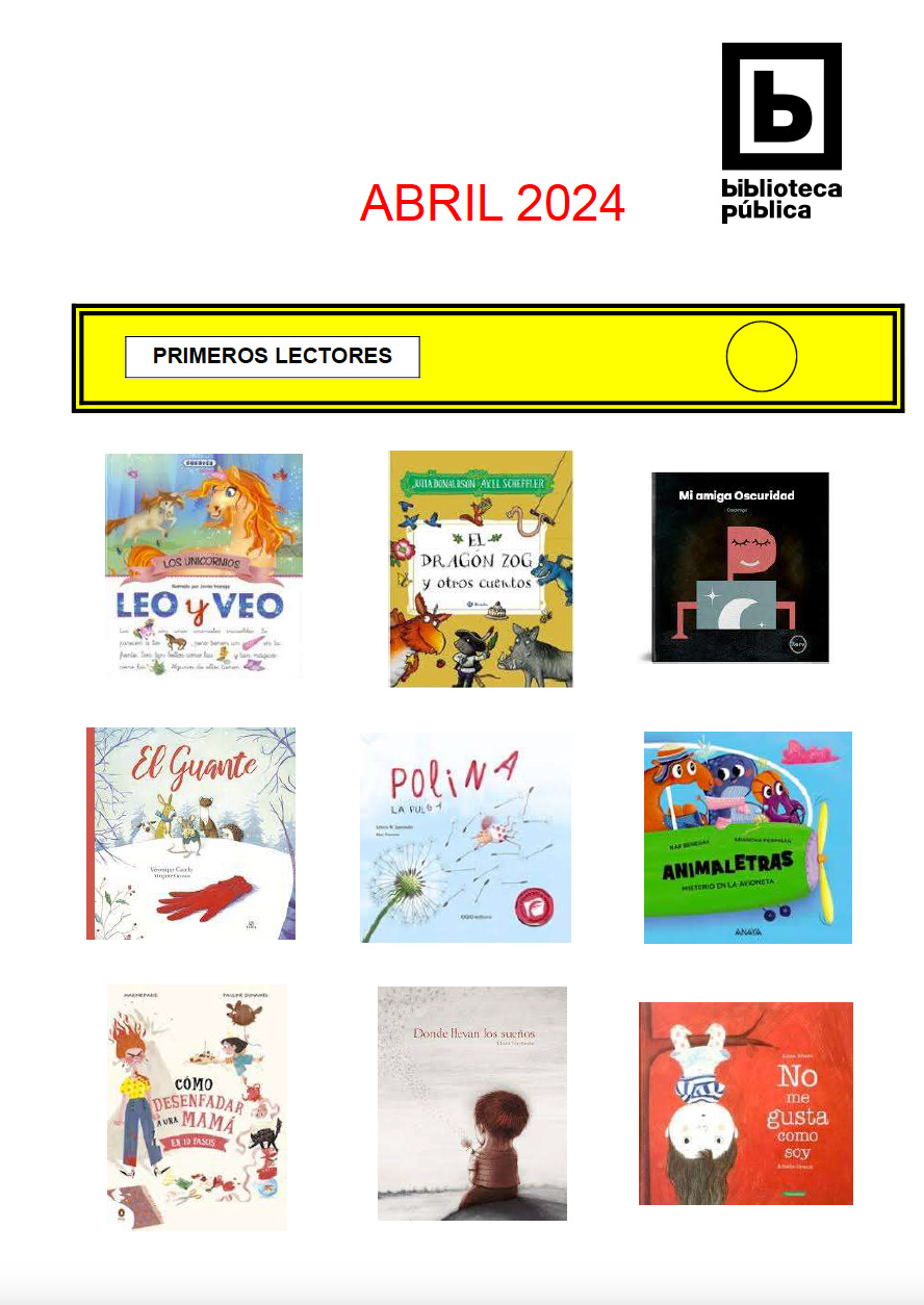 NOVEDADES INFANTILES ABRIL 2024