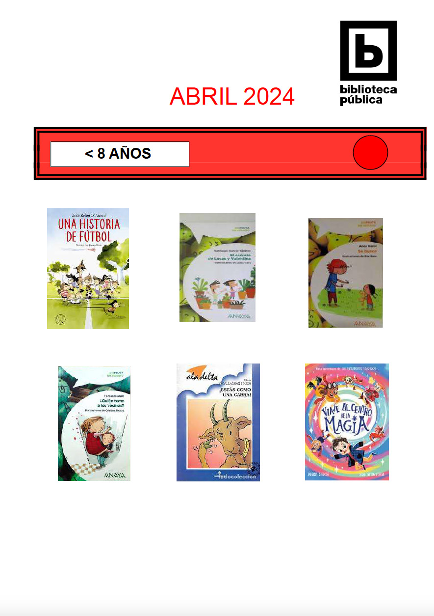 NOVEDADES INFANTILES ABRIL 2024