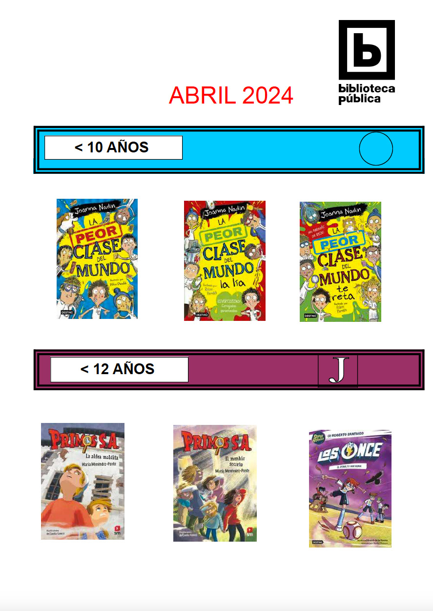 NOVEDADES INFANTILES ABRIL 2024