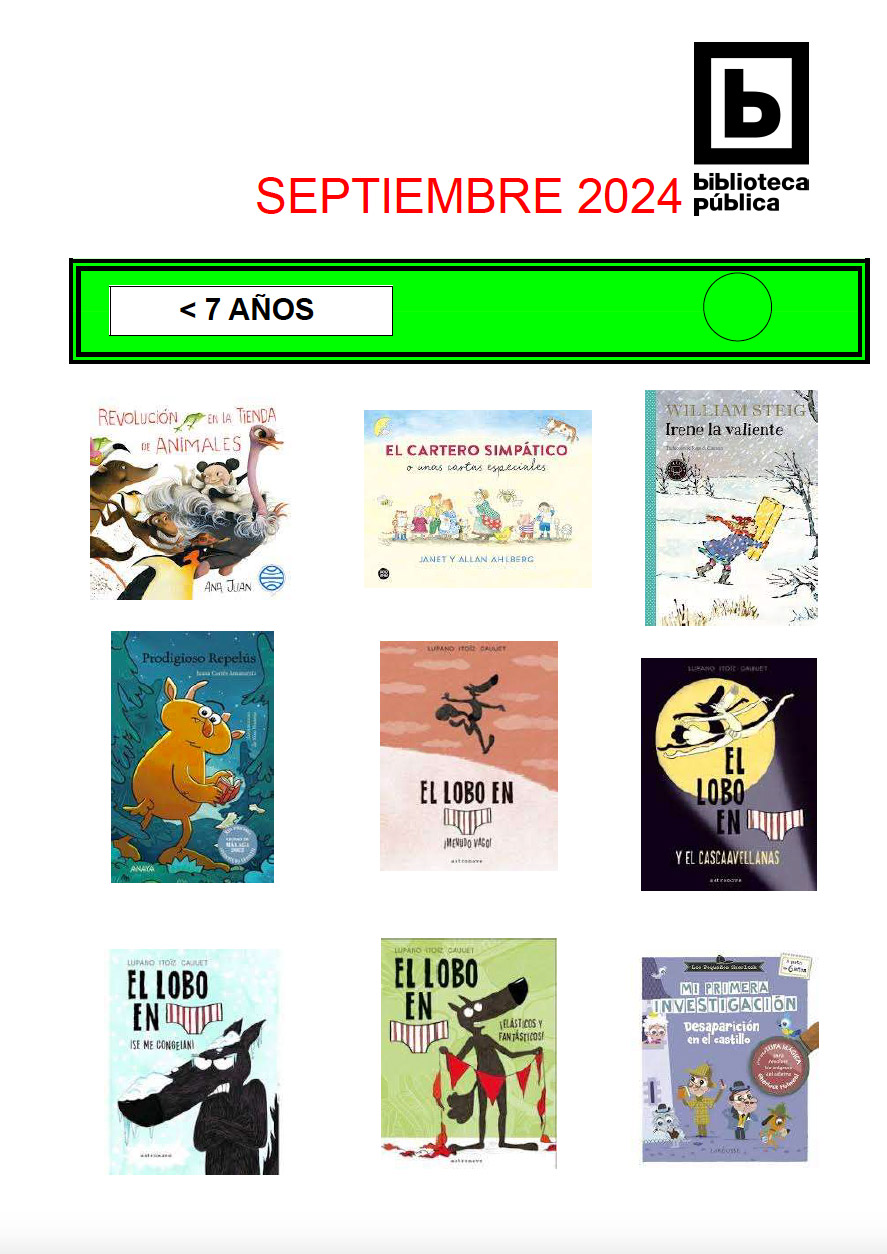 NOVEDADES INFANTILES JUVENILES SEPTIEMBRE 2024