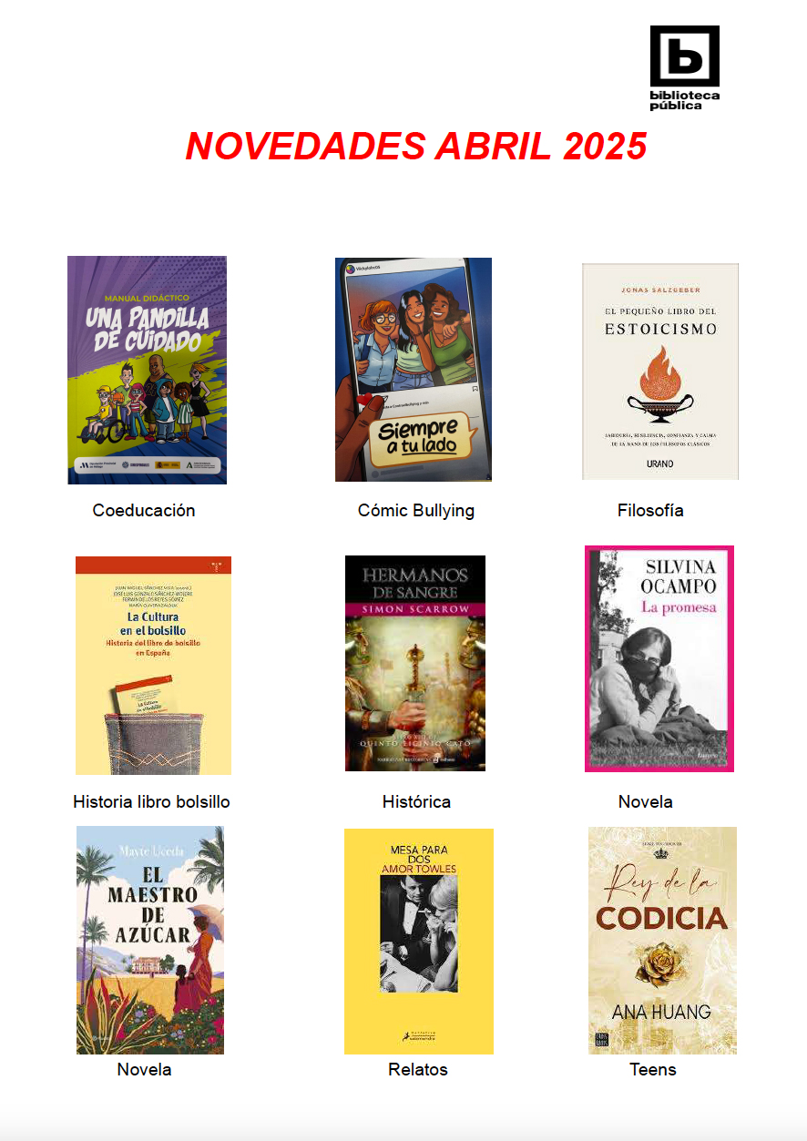 Novedades Adultos Abril 2025