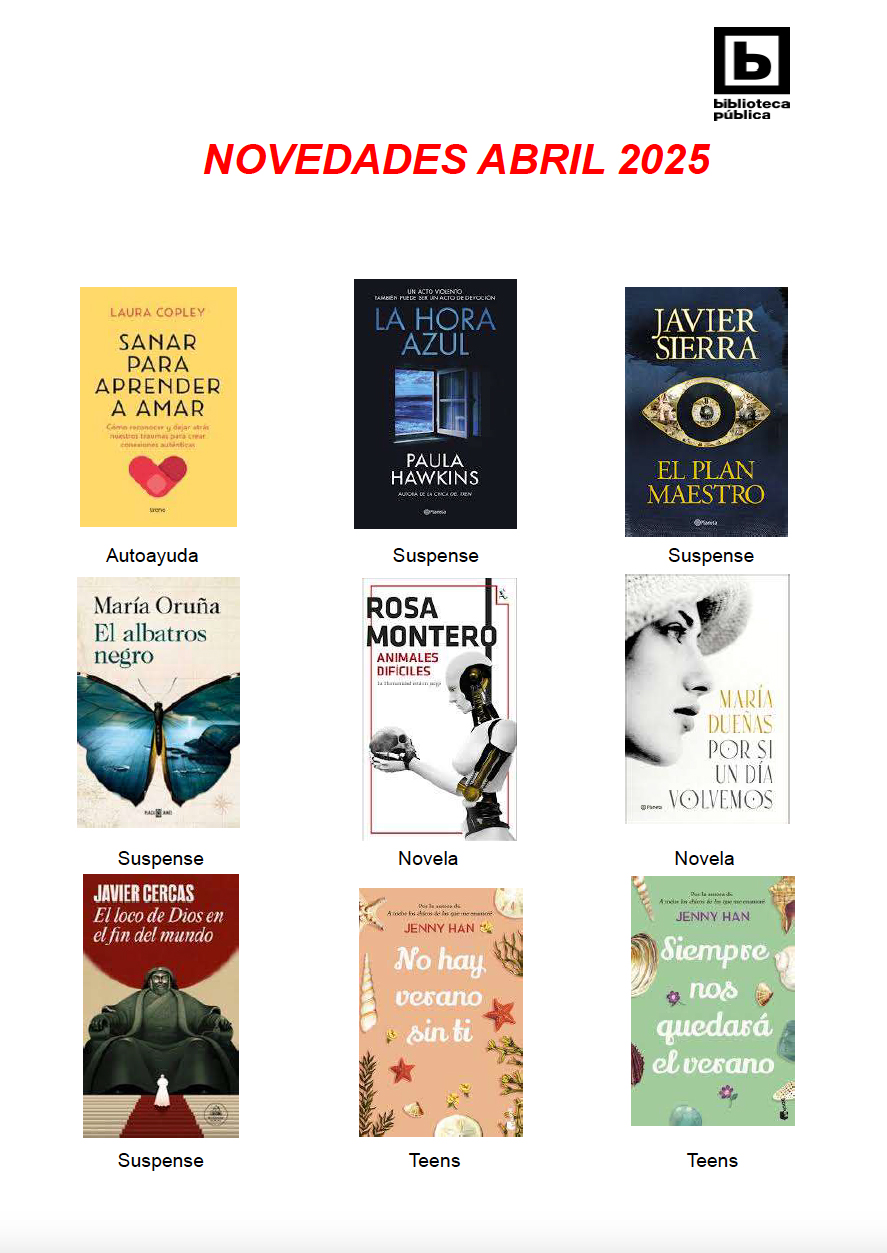 Novedades Adultos Abril 2025