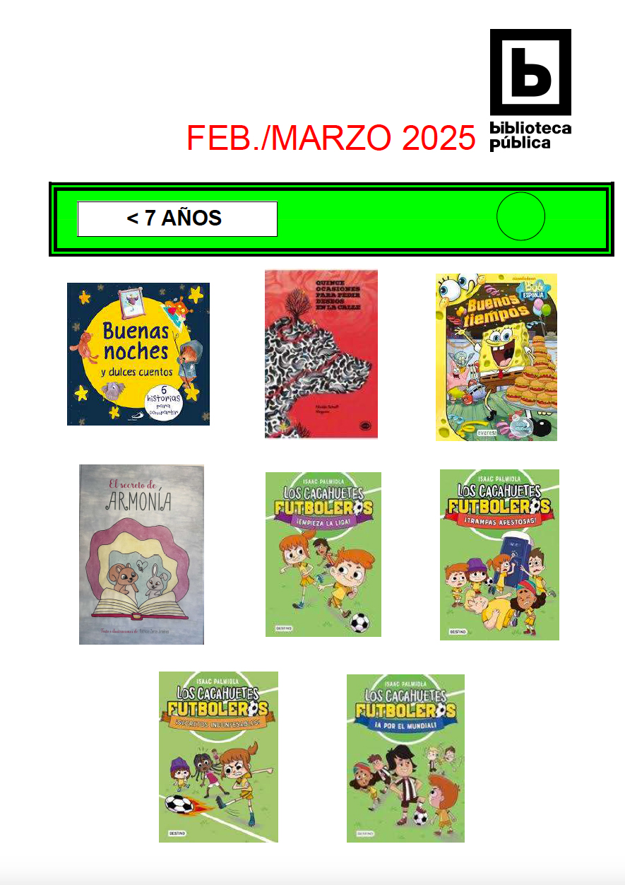 Novedades infantiles / juveniles de febrero / marzo 2025