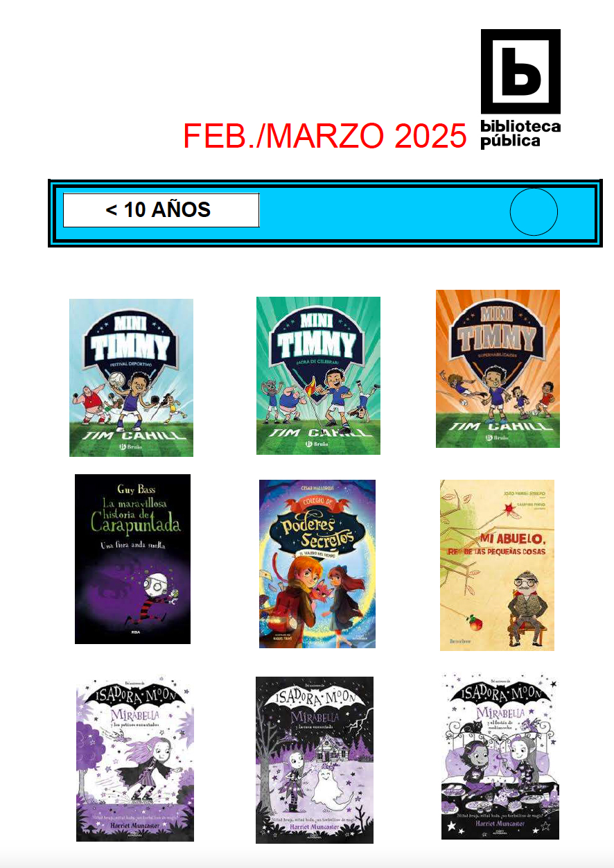 Novedades infantiles / juveniles de febrero / marzo 2025