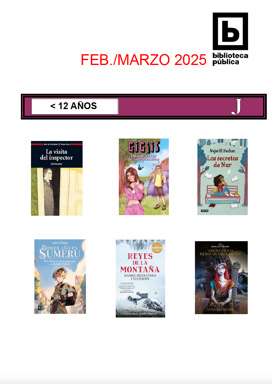 Novedades infantiles / juveniles de febrero / marzo 2025