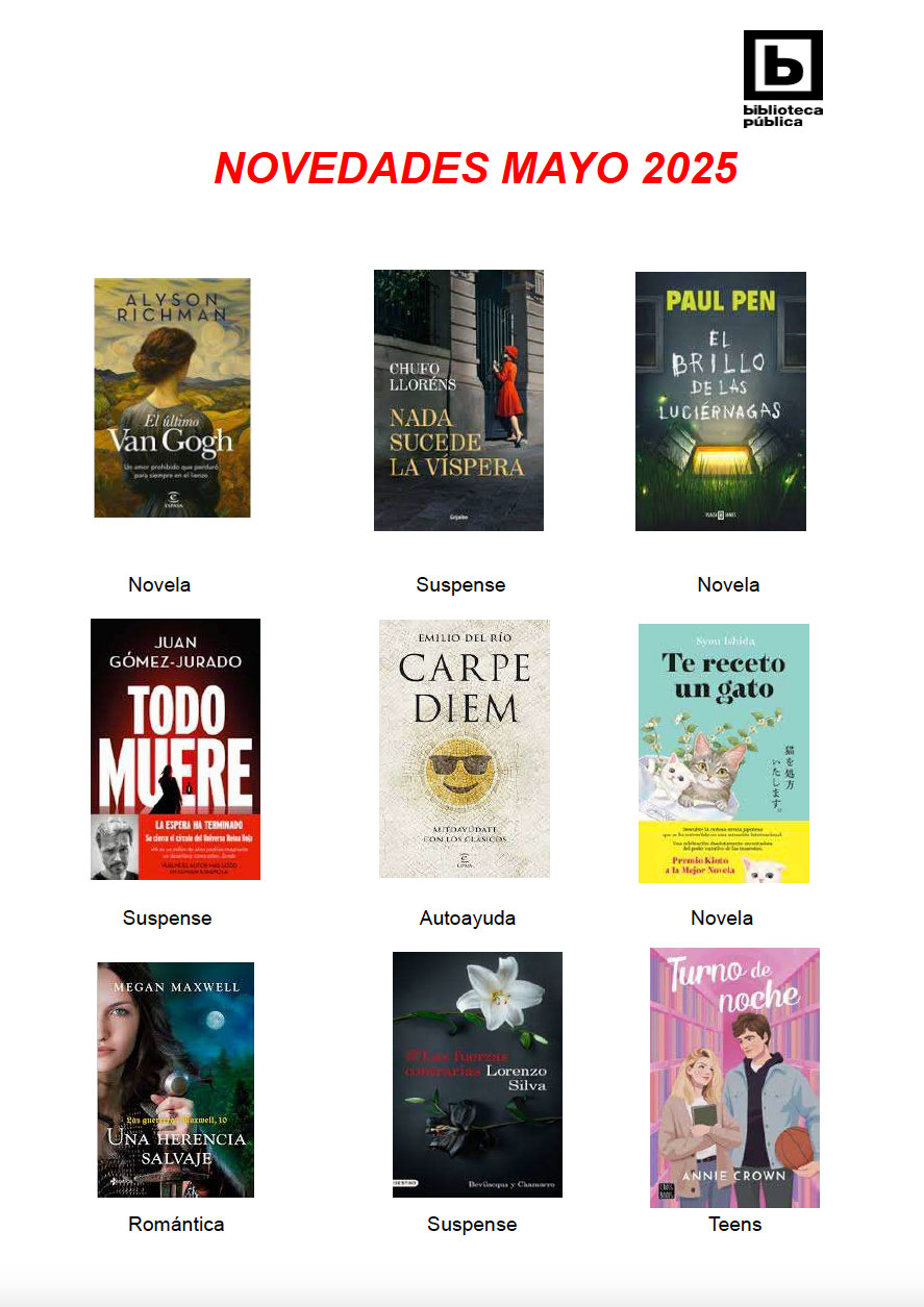 Novedades adultos de mayo 2025