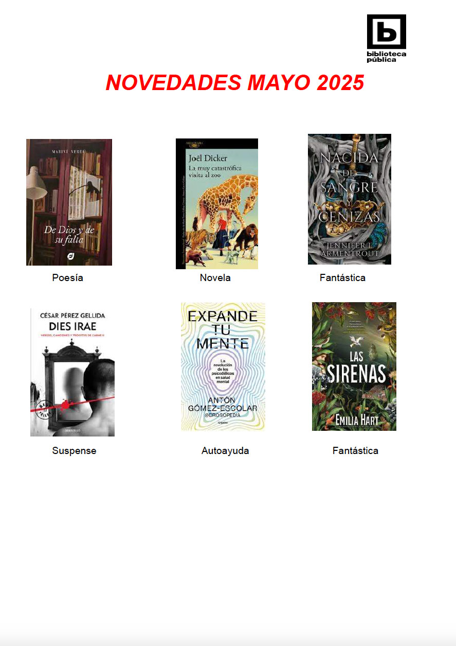 Novedades adultos de mayo 2025
