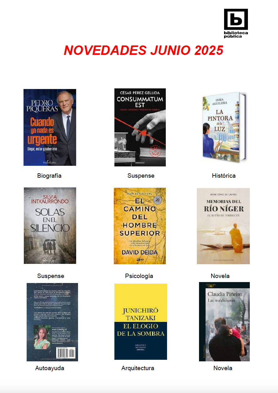 Novedades adultos de junio 2025 Novedades adultos de junio 2025