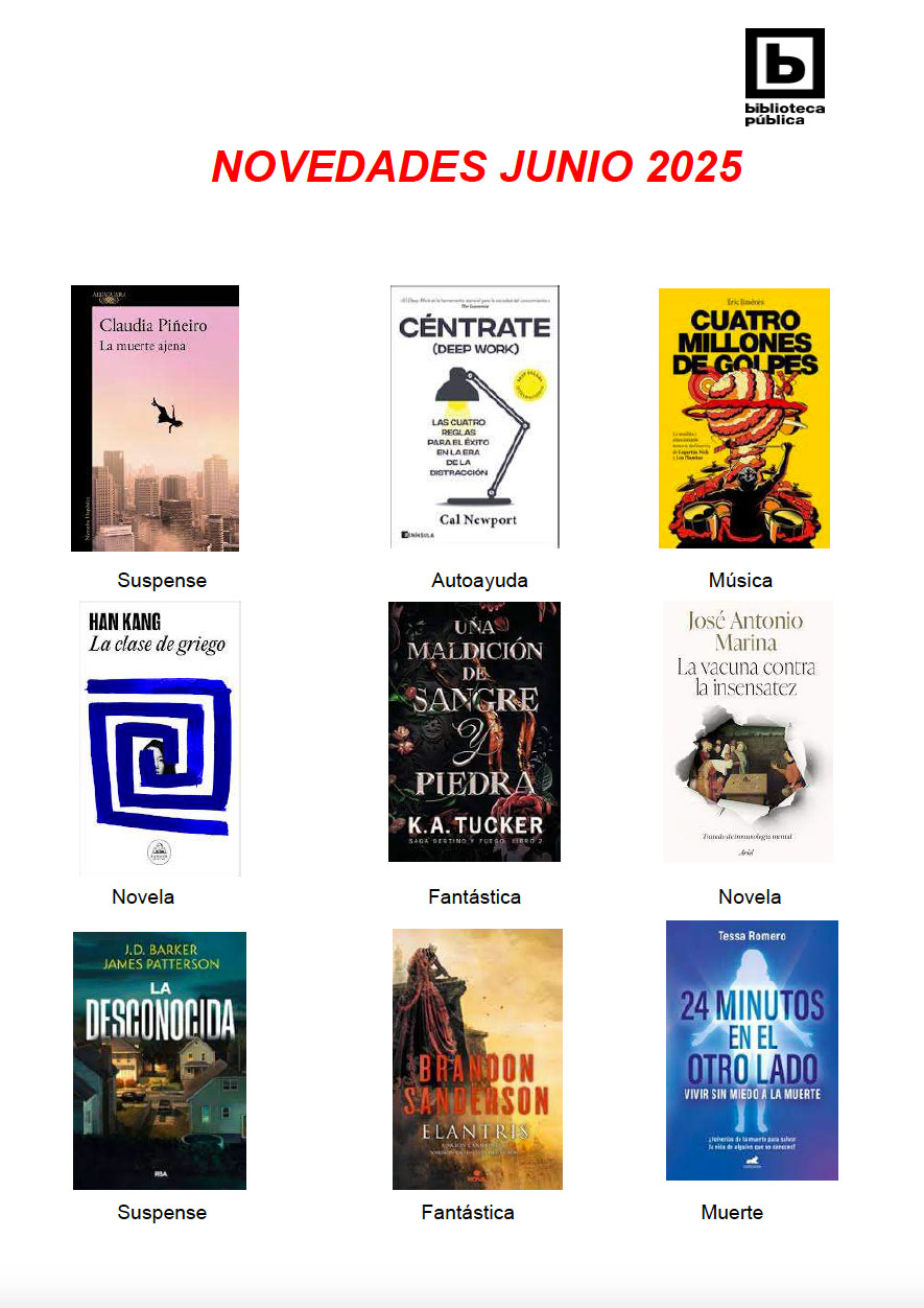 Novedades adultos de junio 2025 Novedades adultos de junio 2025