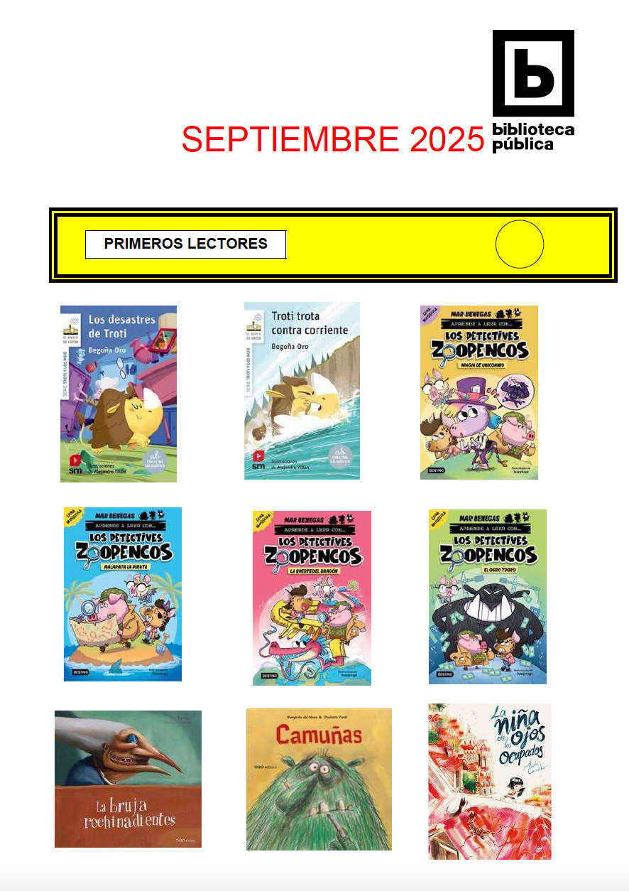 Novedades infantiles / juveniles de septiembre 2025