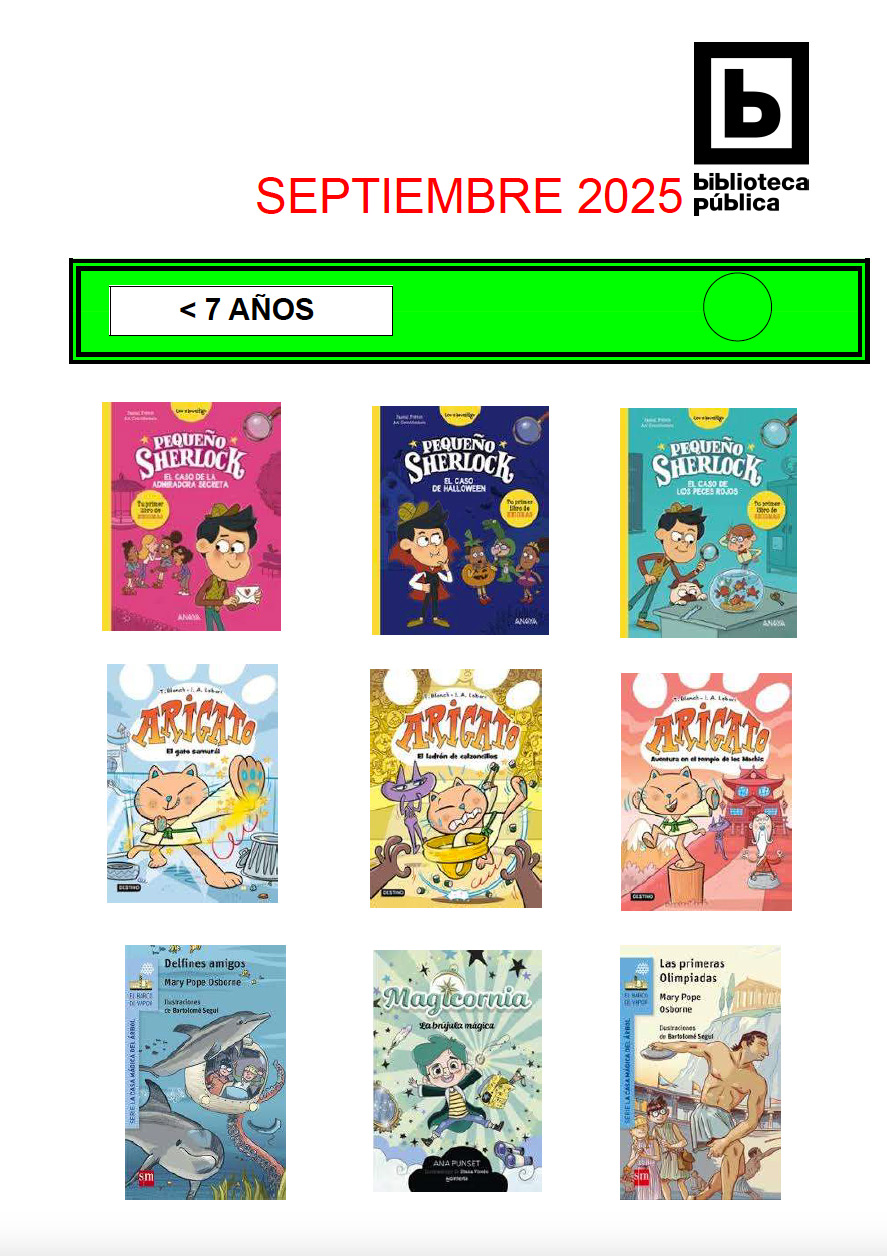 Novedades infantiles / juveniles de septiembre 2025