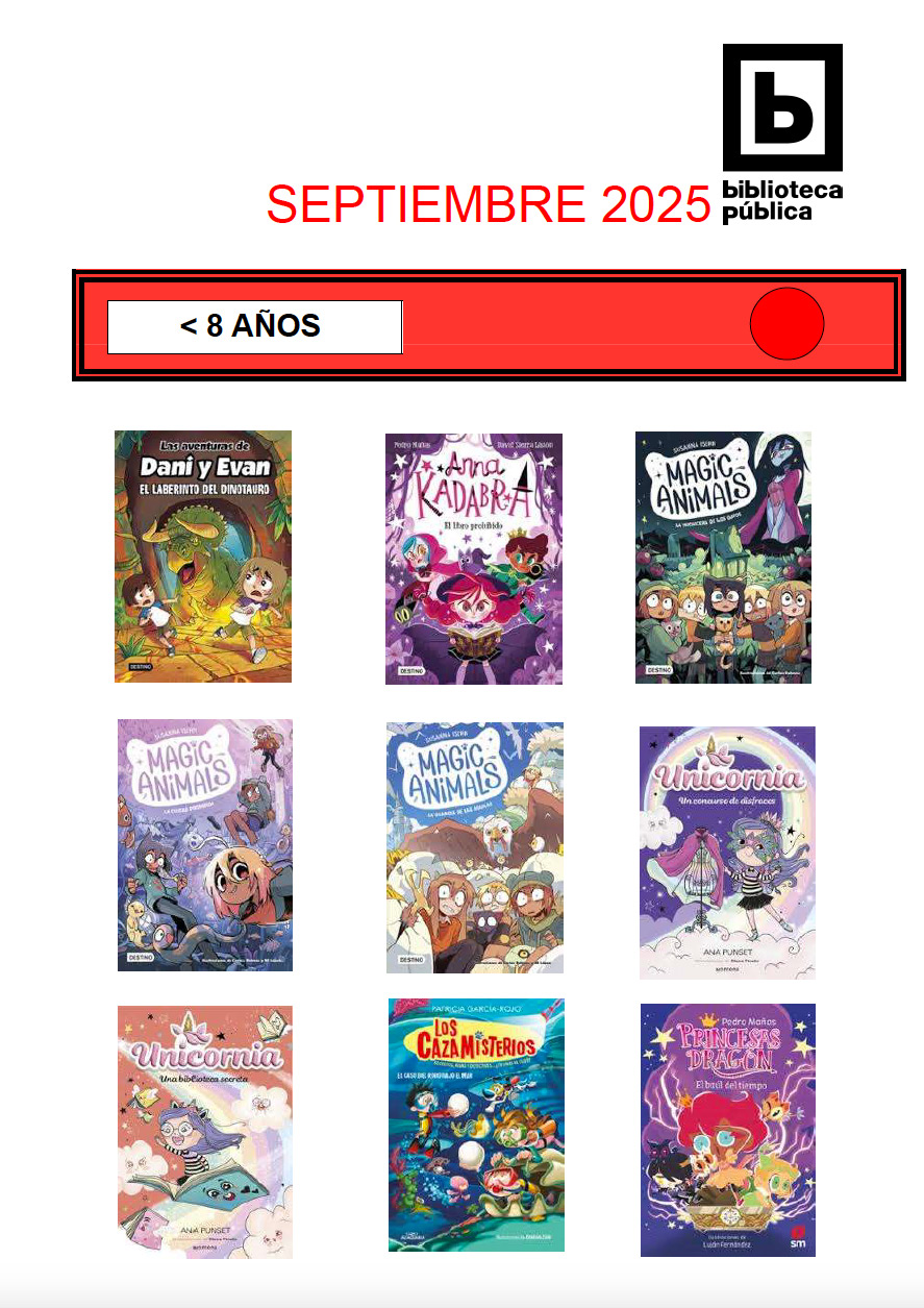 Novedades infantiles / juveniles de septiembre 2025